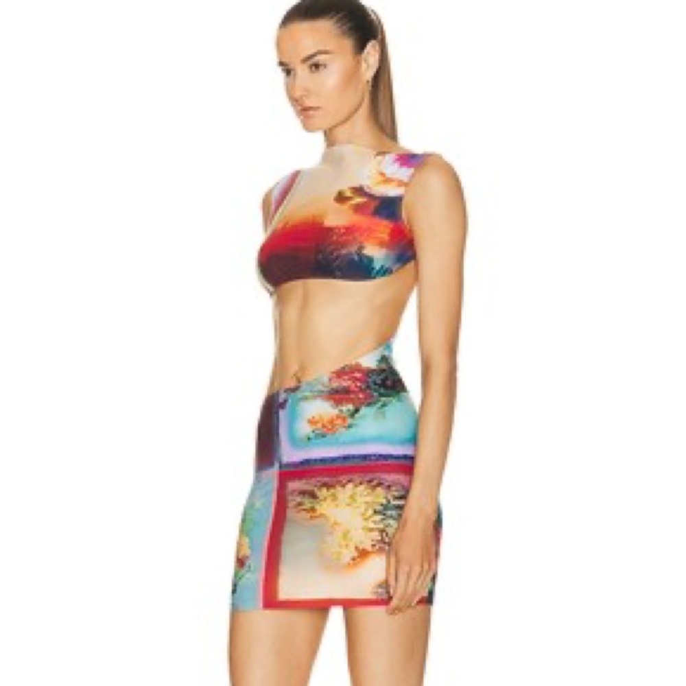 Jean Paul Gaultier Multicolor Patchwork Dress $527